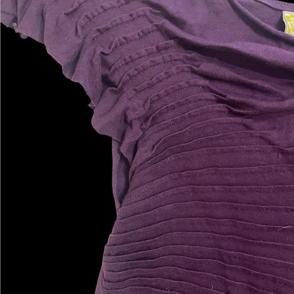 Anthropologie vintage & rare molded & melded deep purple tee XS unique classic - Picture 6 of 7